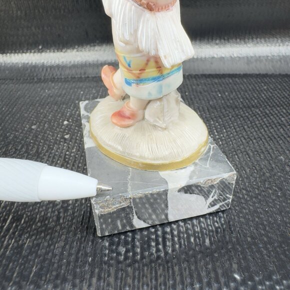 Simonelli Fontanini Carrara Marble Base Depose Italy Figurine Native Girl W Baby - Picture 5 of 10